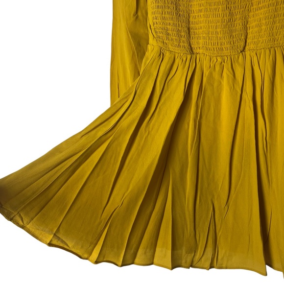 GB Girls Mustard Yellow Long Sleeve Dress Size Medium - Picture 8 of 12